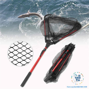 Ultra-light Portable Aluminum Triangular Fishing Net with retractable handle - I'LL TAKE THIS