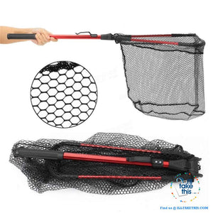 Ultra-light Portable Aluminum Triangular Fishing Net with retractable handle