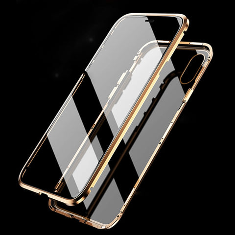 Image of Magnetic Double sided Tempered glass protective case, suits - iPhone X/XS/XS MAX/XR 7 8 plus