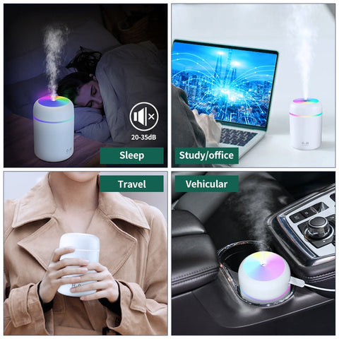 Image of Humidifier Portable USB Ultrasonic Aroma Diffuser Cool Mist, a MUST have.