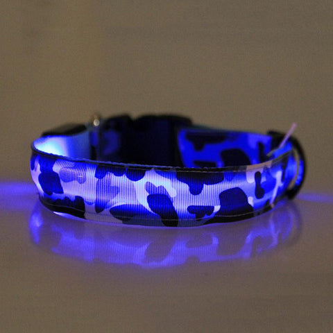 Image of LED Light-up Dog Collars Camouflage Print -  Flashing or Glow In The Dark LED Nylon Pet Collar - I'LL TAKE THIS