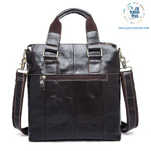 Large Mens Genuine Leather shoulder/Manbag, Ideal male fashion in a Crossbody Bag 4 Colors