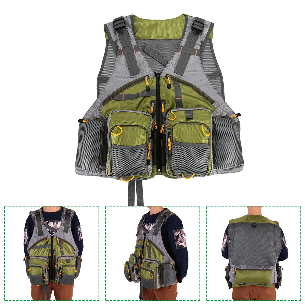 Fishing Vest Top Quality Mesh for Men and Women + Multi Tackle