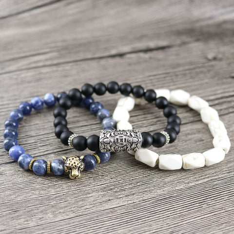 Image of Men's 3 Piece Lord Blessing Bracelets are made for your Wealth, Good Fortune and Prosperity - I'LL TAKE THIS