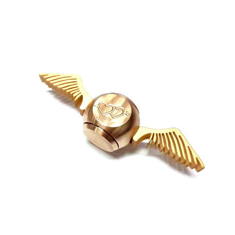 Image of Cupid Fidget Spinner Gold Finger - Metal Brass Fidget Spinner Blue Metal Hand Spinner Stress fidget Classic Toys - I'LL TAKE THIS