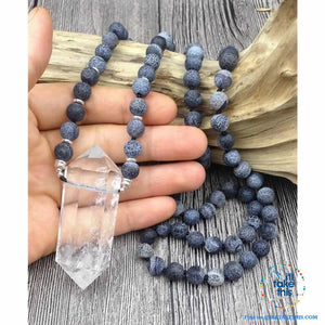 Natural quartz Double point Crystal Pendant - 30 or 40 Inches Long Necklace - I'LL TAKE THIS