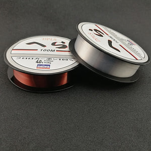 Fishing Line Wear Resisting New Style 100m/109 yds in Winered/Transparent Color - I'LL TAKE THIS