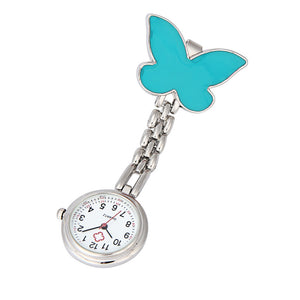 Nurse Clip-on Fob Brooch Pendant Hanging Butterfly Watches Pocket Watch