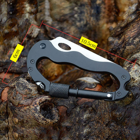 Image of Aluminum Climbing Carabiner Multi Tool Outdoor Multi-function EDC Tool 5 in 1 with Screwdriver - I'LL TAKE THIS
