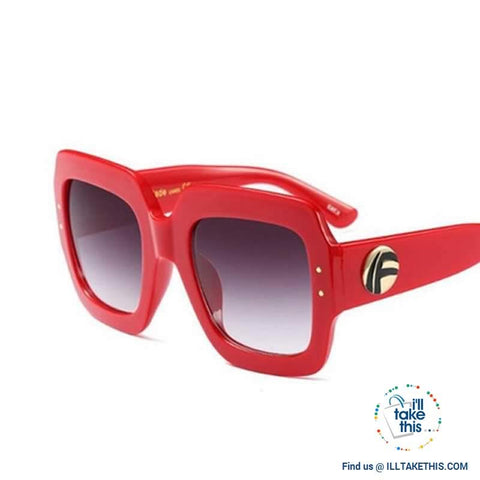 Image of 💝 Oversized SQUARE Designer Style Polarized Sunglasses Vintage Shades in 7 color options - I'LL TAKE THIS