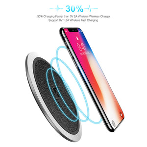 Wireless Charger 10W, LED Qi Wireless Charger Galaxy Note +S8/S9/S10+ iPhone X/Xr/S 10 8