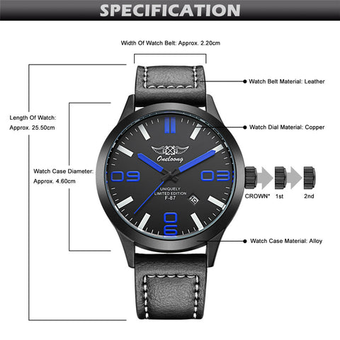 Image of Aviation Pilot Men's Watch, fashion leather strap. Military Quartz Mens Sport Watches in 7 colors - I'LL TAKE THIS