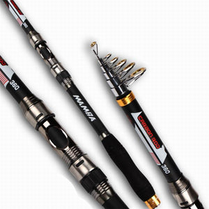Fishing Rods Telescopic Portable  - Carbon Fiber in 5 varied sizes from 2.1M/6.8ft to 3.6M/11.8ft - I'LL TAKE THIS
