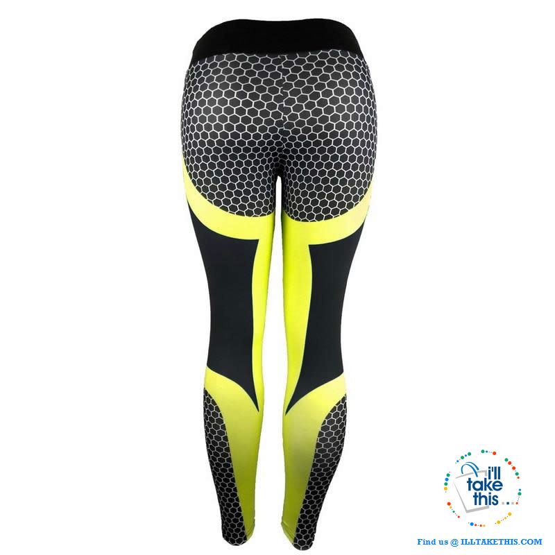 Sheer Honeycomb print Women's Leggings/Work Out Pants - 8 Colors