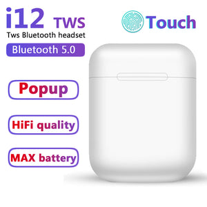 Wireless Earbuds with Touch Key and Mic, Suits iPhone, Android or any Bluetooth Smartphones