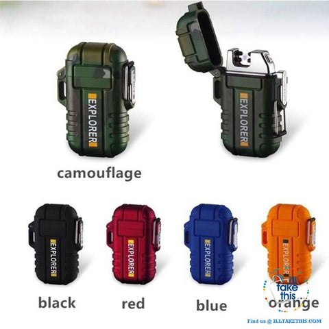 Image of Waterproof USB Rechargeable Electronic Lighter with  Dual Arc ignition, ideal Fire Starter - I'LL TAKE THIS