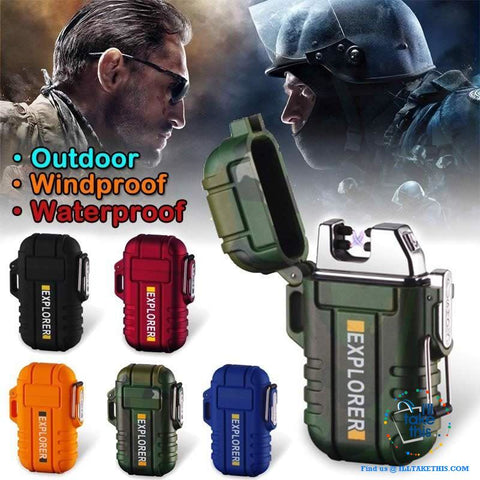 Image of Waterproof USB Rechargeable Electronic Lighter with  Dual Arc ignition, ideal Fire Starter - I'LL TAKE THIS
