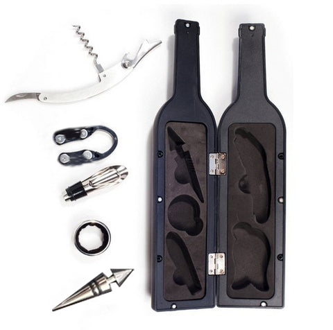 Image of Vino Bottle Corkscrew & Accessory Tool Set - Bottle-Shaped Ideal Gift - I'LL TAKE THIS
