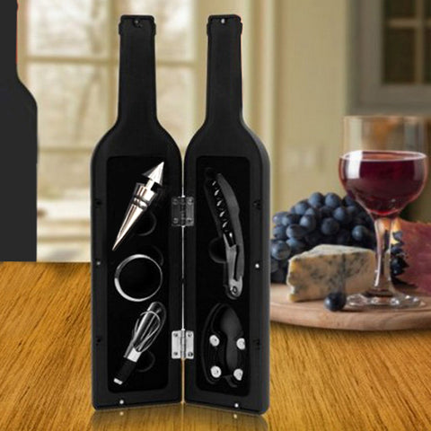 Image of Vino Bottle Corkscrew & Accessory Tool Set - Bottle-Shaped Ideal Gift - I'LL TAKE THIS