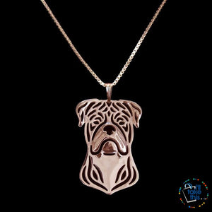 American Bulldog a unique designed Pendant in Silver, Gold or Rose Gold + BONUS Chain