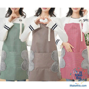 Waterproof adjustable Aprons heavy-duty cotton, convenient Super absorbent side hand wipe cloths