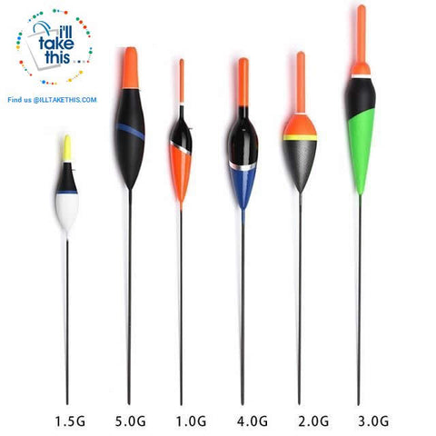 Image of 6 Pack of Carbon Base Fishing Floats, a Fisherman's Best Arsenal - I'LL TAKE THIS