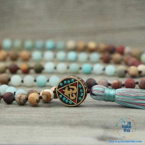 Image of 🧘 💝 Beautiful Handmade Natural Stone Mala Necklace - I'LL TAKE THIS