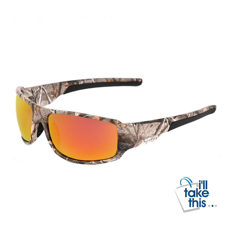 BRUBAKER Polarized Camouflage Sunglasses for Fishing Outdoor Sports - Black  Lens : : Sports & Outdoors