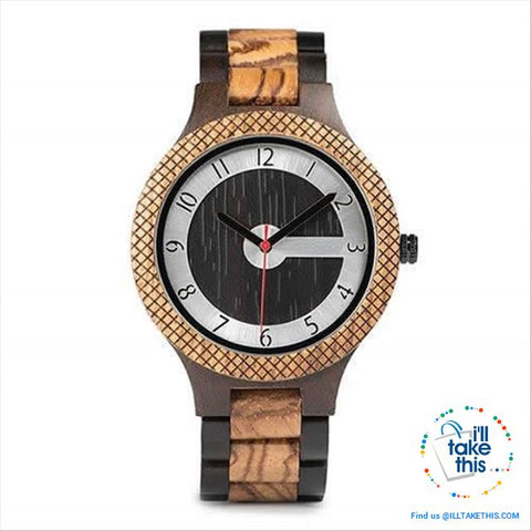 Image of Matt Black or Tanned Textured Designer Wooden Minimalist Watches - a Must have for any collection! - I'LL TAKE THIS