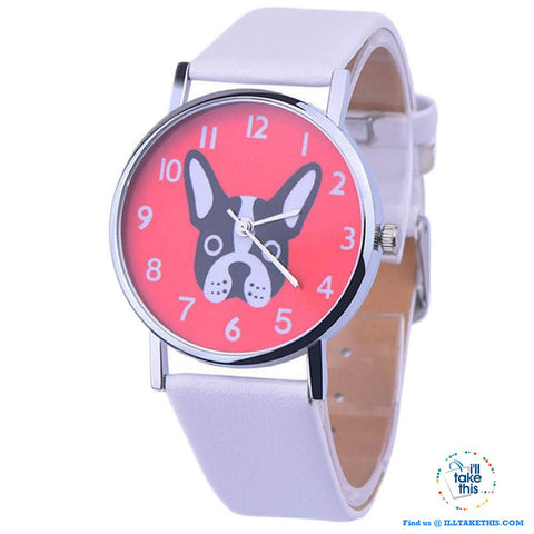 Image of Very Cute Boston Terrier Women's Watches in 3 Fashionable Design color straps. - I'LL TAKE THIS