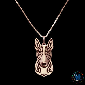 Bull Terrier Lovers' a unique designed Pendant in Gold, Silver or Rose Gold Plating + BONUS Necklace