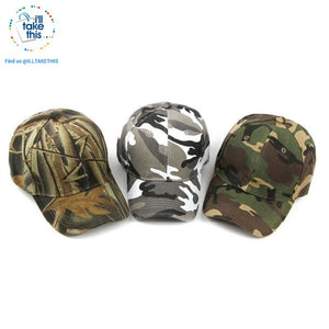 Camouflage Classic reinforced baseball Cap with hard hat edge - 3 Cool Tactical Colors