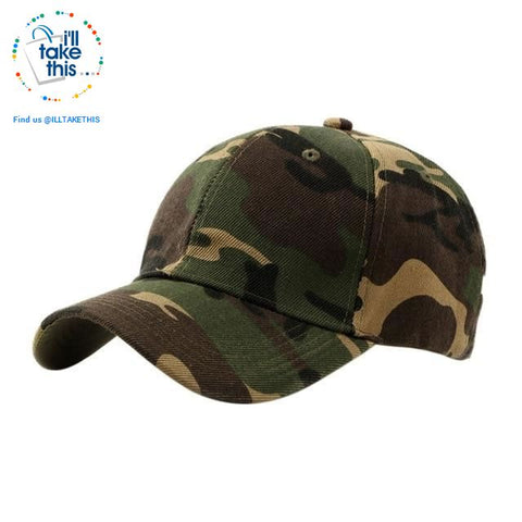 Image of Camouflage Classic reinforced baseball Cap with hard hat edge - 3 Cool Tactical Colors - I'LL TAKE THIS