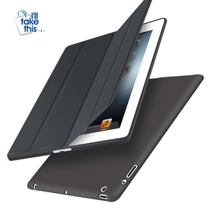 Apple ipad 2, 3, 4 Case Auto Sleep /Wake Up Flip Vegan Leather Cover - Smart Stand Holder Case - I'LL TAKE THIS