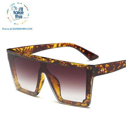 Image of Designer Unisex Oversized SQUARE Sunglasses - Vintage Brand Designer Silver Mirror Sun Glasses - I'LL TAKE THIS