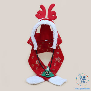 Pet Lovers our Dog/Cat Santa/Birthday Cap, Scarf, Antler and Christmas Hat Costume, S-XXL