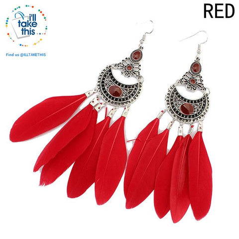 Image of Dream Catcher Vintage Bohemian Style drop Earring - 3 color options - I'LL TAKE THIS