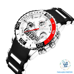 Dual Faced Sports Watch ⌚ Analog/Digital Men's Quartz Wrist Watch