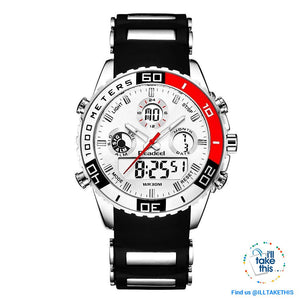 Dual Faced Sports Watch ⌚ Analog/Digital Men's Quartz Wrist Watch - I'LL TAKE THIS