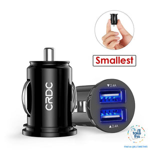 Dual USB Car Charger Quick/Fast Charge Mobile Phone Car-charger adapter for iPhone/Samsung/Lg Phone - I'LL TAKE THIS