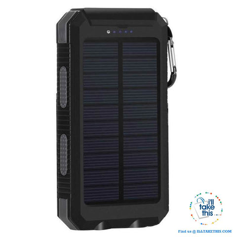 Image of Eco-Friendly Solar Power Bank Real 20000 mAh Dual USB - Splashproof with Torch, 5 color options - I'LL TAKE THIS