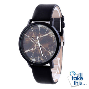 Marble Pattern Quartz Wristwatch - Unisex