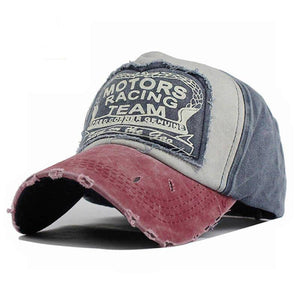 Distressed Vintage Baseball Cap, Strapback cap 100% Cotton with 8 Color Options