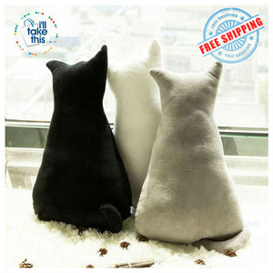 Super Cute soft plush back shadow CAT Stuffed cushion cartoon pillow 45cm/17.7' - I'LL TAKE THIS