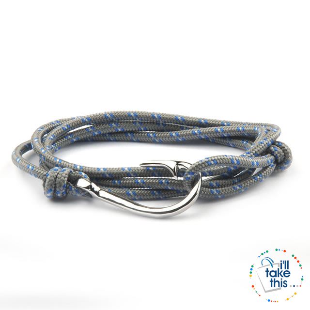 Uni-Sex Adjustable Rope Fishing Style Bracelet, with a Silver Hook – I'LL  TAKE THIS