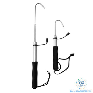 Fisherman's Telescopic Gaff, Aluminum Body with Stainless Hook + Sturdy Handle 2 or 4 Foot - I'LL TAKE THIS