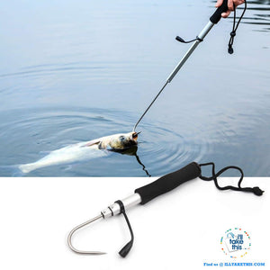 Fisherman's Telescopic Gaff, Aluminum Body with Stainless Hook + Sturdy Handle 2 or 4 Foot