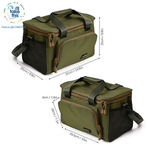 Fishing Bag - Built tough with Canvas Multi-function Bag with Waist/Shoulder Strap - 3 Colors