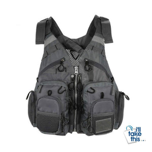 Fishing Vest and/or Life Jacket Ideal for ROCK, Boat or Rapids Fishing with Flotation inbuilt