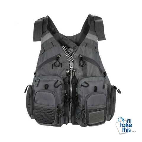 Image of Fishing Vest and/or Life Jacket Ideal for ROCK, Boat or Rapids Fishing with Flotation inbuilt - I'LL TAKE THIS